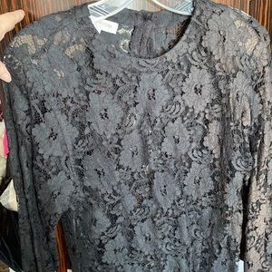 JONES NEW YORK sheer lace tong sleeved top NWT vintage